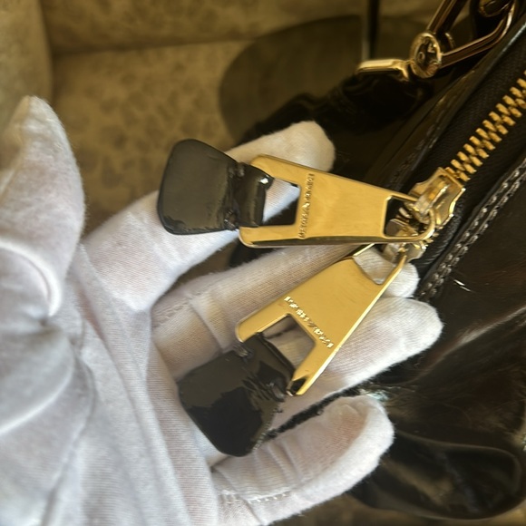 Armani Patent Leather Bag Crossbody Brown Emporio Bag - Picture 10 of 16